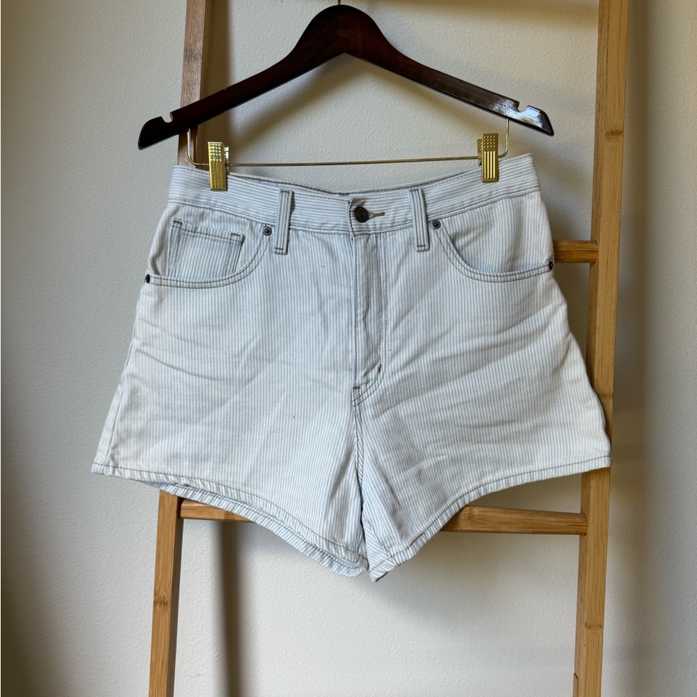 Levi's Striped Jean Shorts